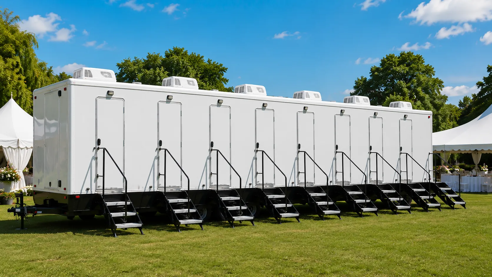 8 Stall Restroom Trailer in Knoxville, TN